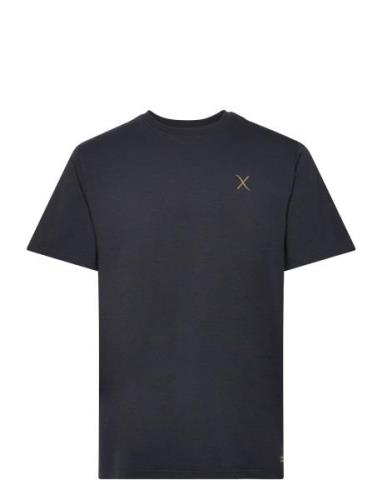 Cross Logo Organic Tee Tops T-shirts Short-sleeved Navy Clean Cut Cope...