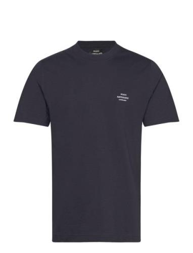 Cotton Jersey Frode Emb Logo Tee Tops T-shirts Short-sleeved Navy Mads...