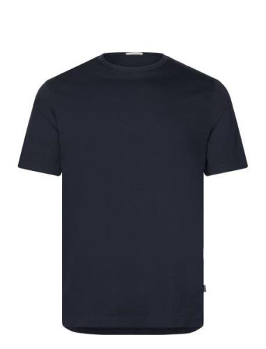 Mercerized Cotton Tee S/S Tops T-shirts Short-sleeved Navy Lindbergh B...