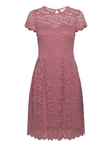 Vikalila Capsleeve Lace Dress - Noos Knälång Klänning Pink Vila