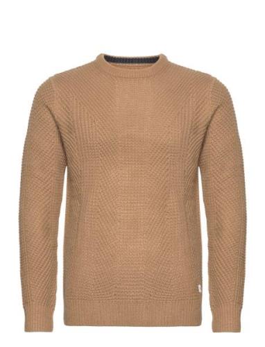 Jack & J S Jjstandford Knit Crew Neck Beige