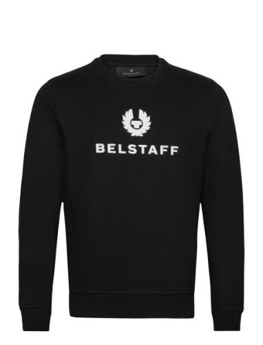 Belstaff Signature Crewneck Sweatshirt Black / Off White Designers Swe...