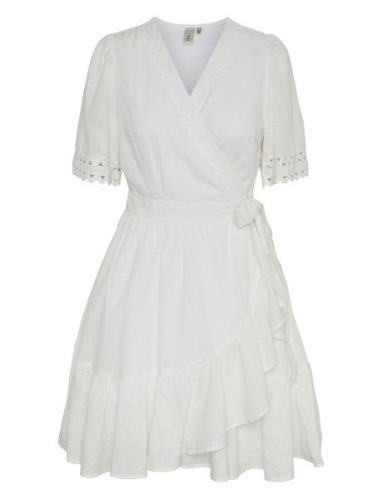 Yasnavina 2/4 Wrap Dress S. Kort Klänning White YAS