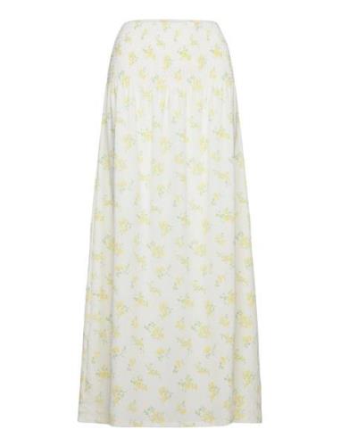 Smock Maxi Skirt Maxiklänning Festklänning Multi/patterned Gina Tricot