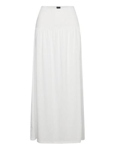 Smock Maxi Skirt Maxiklänning Festklänning White Gina Tricot