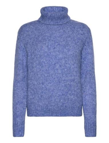 Kaalioma Rollneck Pullover Tops Knitwear Turtleneck Blue Kaffe