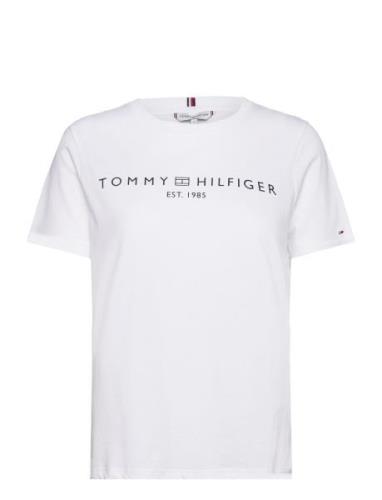 Tommy Hilfiger Reg Corp Logo C-Nk Ss Vit