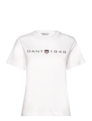 GANT Reg Printed Graphic T-Shirt Vit