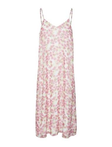 Vmsmilla Singlet Calf Dress Wvn Ga Kort Klänning Pink Vero Moda