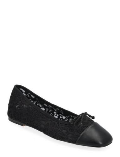 Lace Ballerinas With Bow Ballerinaskor Ballerinas Black Mango