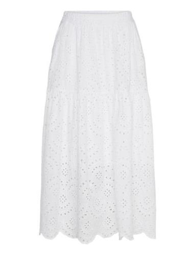 Sora Skirt Knälång Kjol White Noella