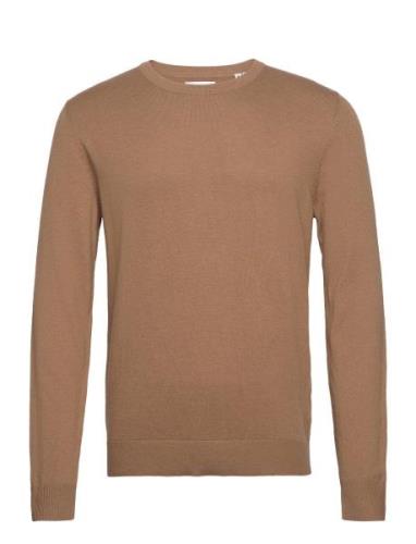 Jjeemil Knit Crew Neck Noos Tops Knitwear Round Necks Brown Jack & J S