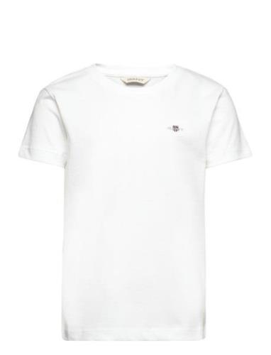 Shield Ss T-Shirt Tops T-shirts Short-sleeved White GANT