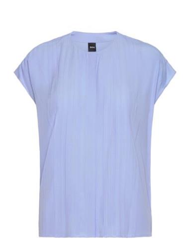 Berita Tops Blouses Sleeveless Blue BOSS