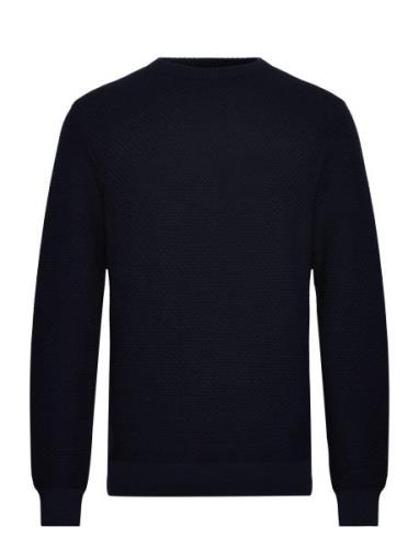 Oliver Recycled O-Neck Knit Tops Knitwear Round Necks Navy Clean Cut C...