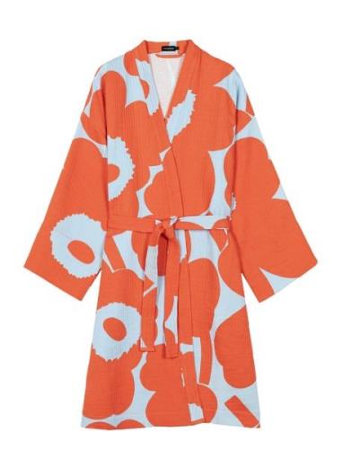 Unikko Waffle Beach Robe Home Textiles Bathroom Textiles Robes Orange ...