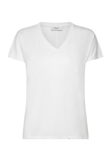 MSCH Copenhagen Mschfenya Modal V Neck Tee Vit