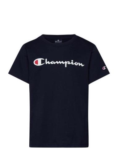 Crewneck T-Shirt Sport T-shirts Short-sleeved Navy Champion