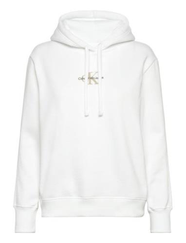 Calvin Klein Jeans Monologo Regular Hoodie Vit