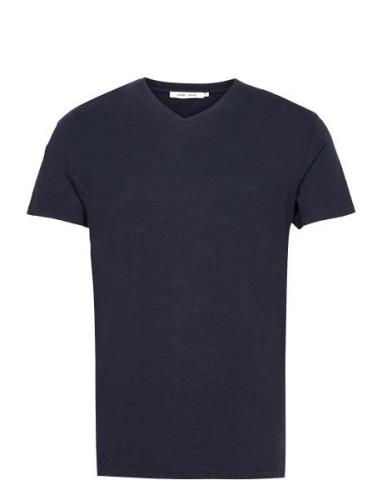 Kronos V-N T-Shirt 273 Designers T-shirts Short-sleeved Navy Samsøe Sa...