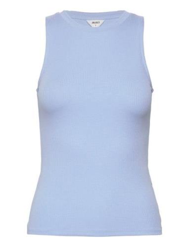 Objjamie S/L Tank Top Tops T-shirts & Tops Sleeveless Blue Object