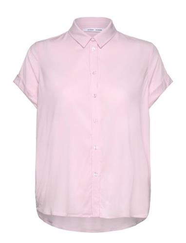 Majan Ss Shirt 9942 Tops Shirts Short-sleeved Pink Samsøe Samsøe