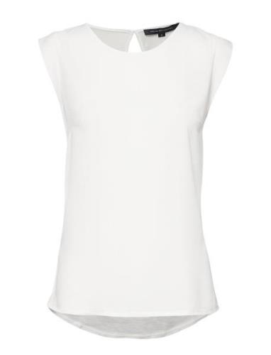 Polly Plains Cappedtee Tops T-shirts & Tops Sleeveless White French Co...