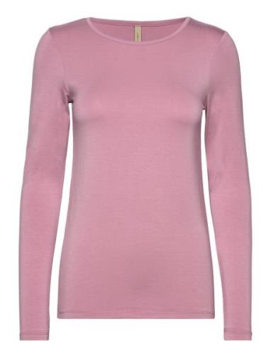 Sc-Marica Tops T-shirts & Tops Long-sleeved Pink Soyaconcept