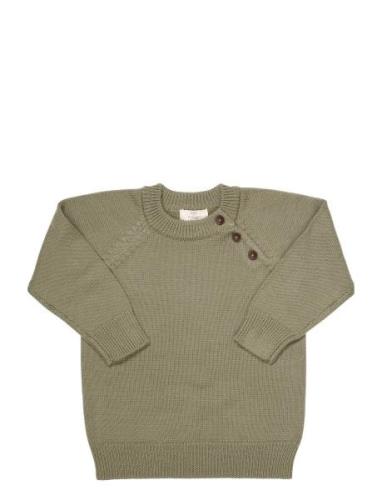 Merino Classic Pullover Ls Tops Knitwear Pullovers Green Copenhagen Co...