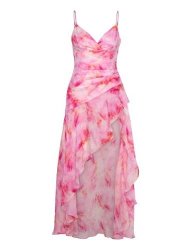 Sorella Printed Midi Dress Kort Klänning Pink Bardot