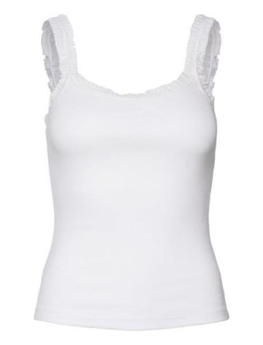 Elinea-M Tops T-shirts & Tops Sleeveless White MbyM