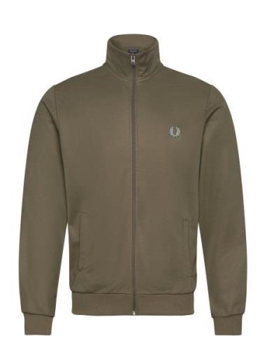 Track Jacket Tops Sweat-shirts & Hoodies Sweat-shirts Green Fred Perry