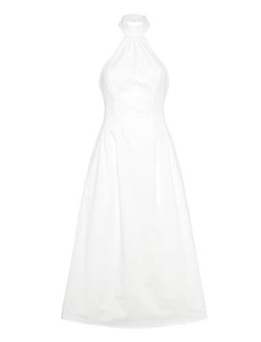 Genevieve Poplin Midi Dress Maxiklänning Festklänning White Bardot