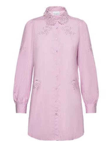 Noella Lucille Long Shirt Cotton Rosa