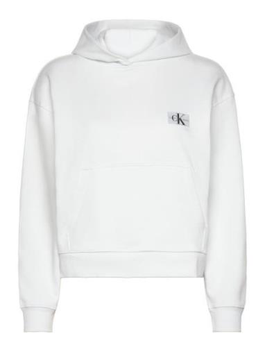 Calvin Klein Jeans Woven Label Hoodie Vit