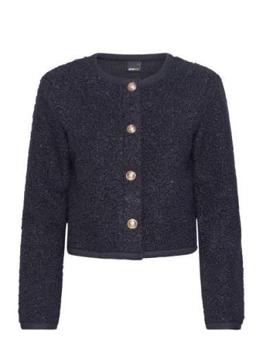 Soft Jacket Tops Knitwear Cardigans Navy Gina Tricot