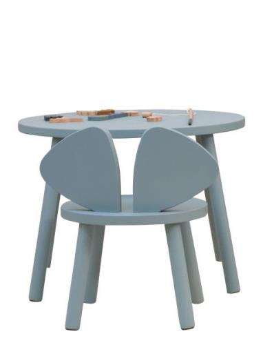 Mouse Børnestol Home Kids Decor Furniture Blue Nofred