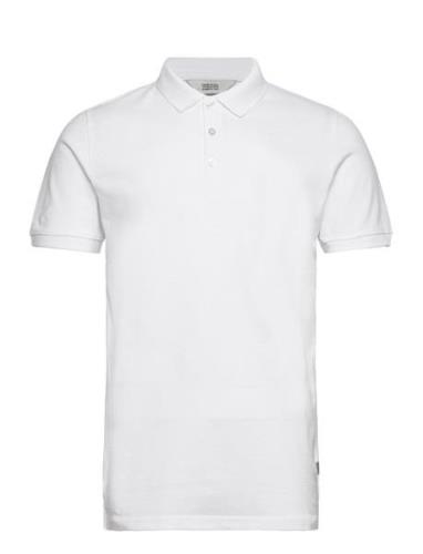Sdathen Ss Tops Polos Short-sleeved White Solid