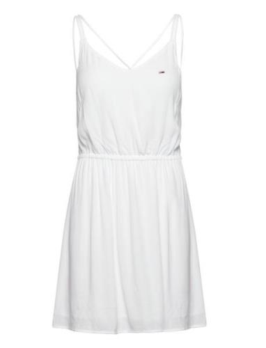 Tjw Essential Strappy Dress Kort Klänning White Tommy Jeans