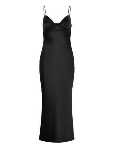 Twisted Strap Midi Dress Maxiklänning Festklänning Black Gina Tricot
