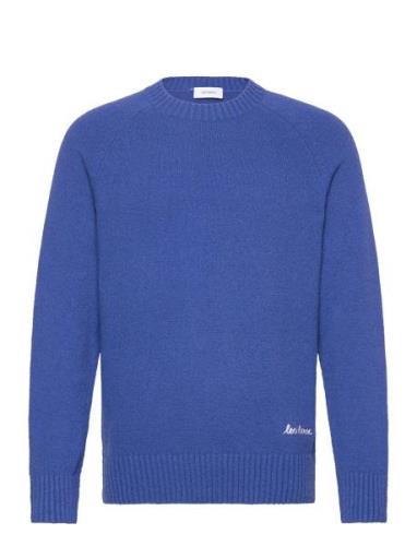 Brad Roundneck Knit Tops Knitwear Round Necks Blue Les Deux