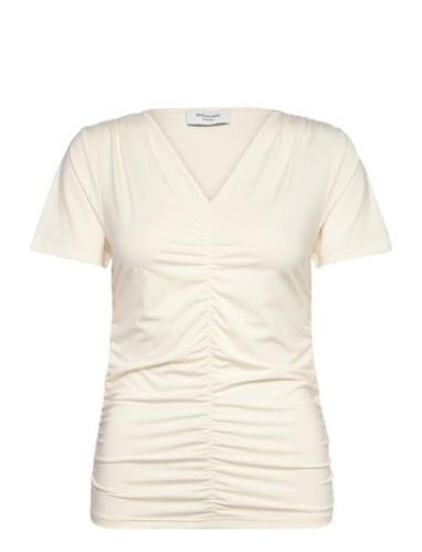 T-Shirt Tops T-shirts & Tops Short-sleeved Cream Rosemunde