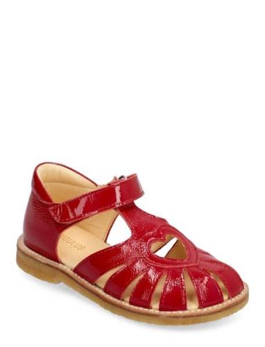 Sandals - Flat - Closed Toe - Shoes Summer Shoes Sandals Red ANGULUS