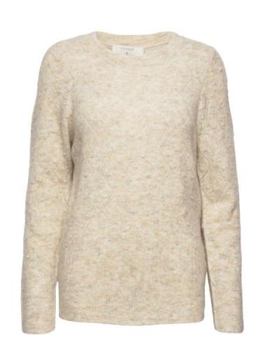Crmerle Pointelle Knit Pullover Tops Knitwear Jumpers Cream Cream