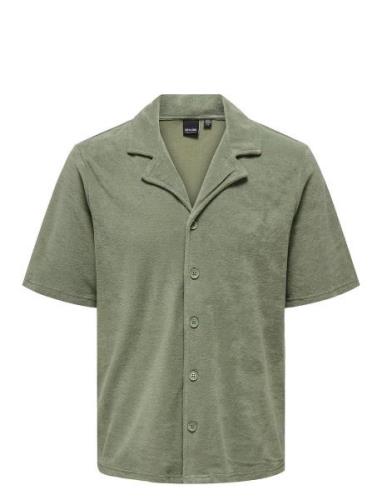 ONLY & SONS Onsdeniz Reg Ss Terry Shirt Cs Grön