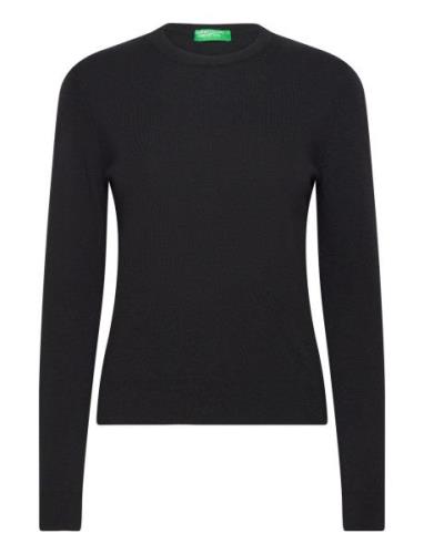 Sweater L/S Tops Knitwear Jumpers Black United Colors Of Benetton