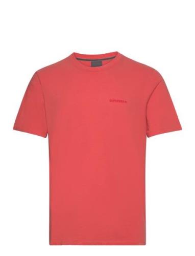 Overdyed Logo Loose Tee Sport T-shirts Short-sleeved Orange Superdry S...