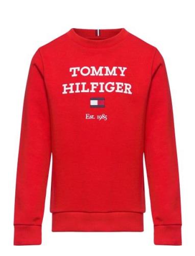 Th Logo Sweatshirt Tops Sweat-shirts & Hoodies Sweat-shirts Red Tommy ...