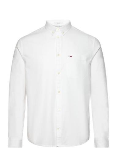 Tjm Reg Oxford Shirt Tops Shirts Casual White Tommy Jeans