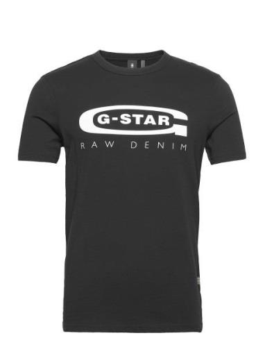 Graphic 4 Slim R T S\S Tops T-shirts Short-sleeved Black G-Star RAW